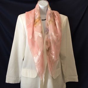 Pink Floral Scarf by Liz Claiborne